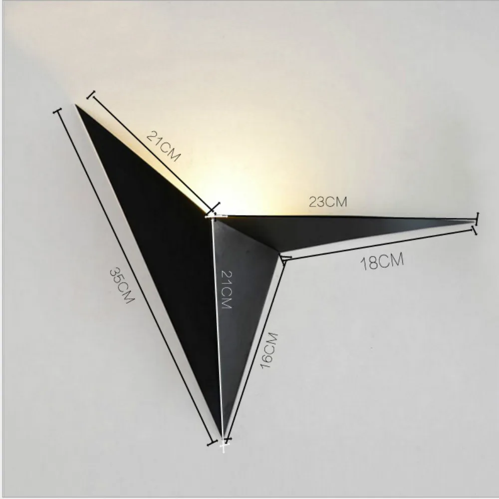 

Postmodern triangle led wall lamp light mirror lights hotel lamps Indoor Lighting Decoration 3w 110-220v G9 For Bath Corridor