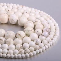 natural semi precious stone beads white turquoises diy for making bracelet necklace and earrings 6810mm 38cm for sale
