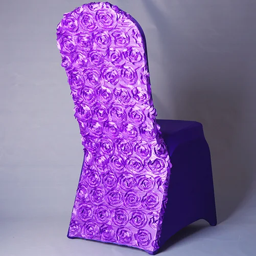 Bright purple Простые розовые чехлы на кресла стрейч Свадебные гостиничные сиамские стулья набор стул сплошной цвет крышка - Цвет: Bright purple