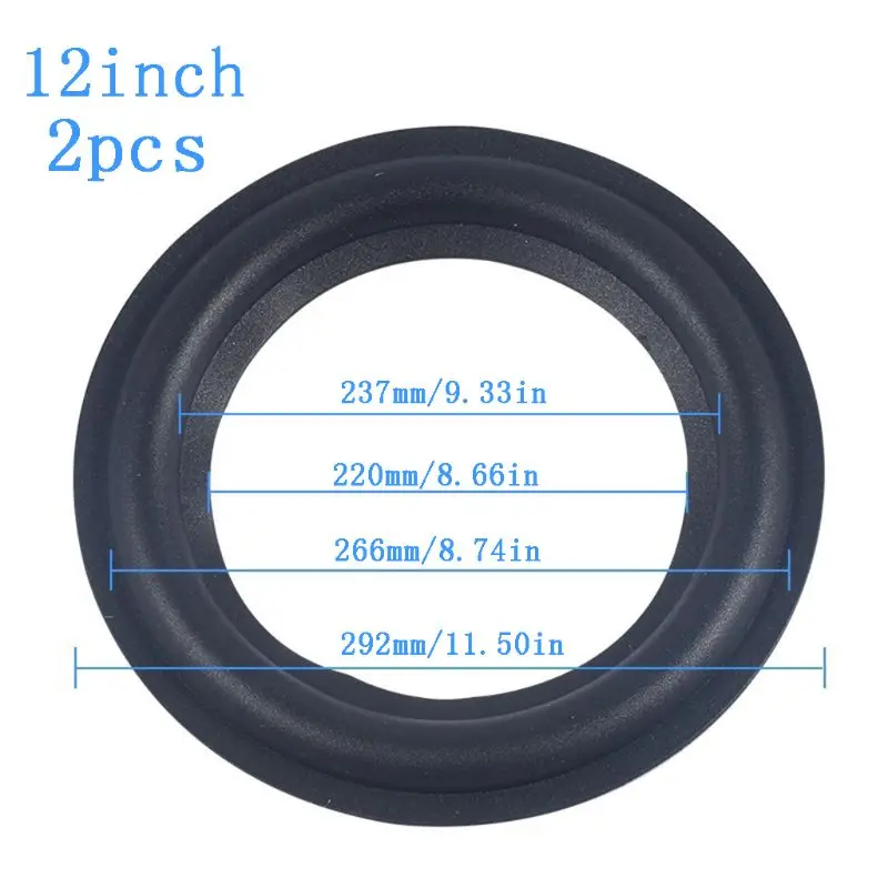 

4/5/6.5/8/10/12" Elastic Rubber Ring Speaker Surround Repair Foam Woofer Edge W0YE