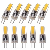10pcs dimmable mini g4 led cob lamp 6w bulb ac dc 12v 220v candle lights replace 30w 40w halogen for chandelier spotlight