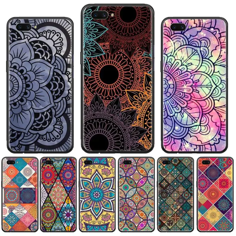 

MANDALA Retro flower pattern Phone Case For OPPO F 1S 7 9 K1 A77 F3 RENO F11 A5 A9 2020 A73S R15 REALME PRO Cover Shell Funda