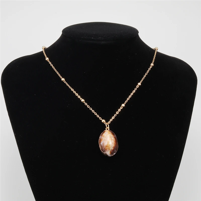 модный Богемное ожерелье с кулоном Каури Ракушка для женщинКолье чокерМода