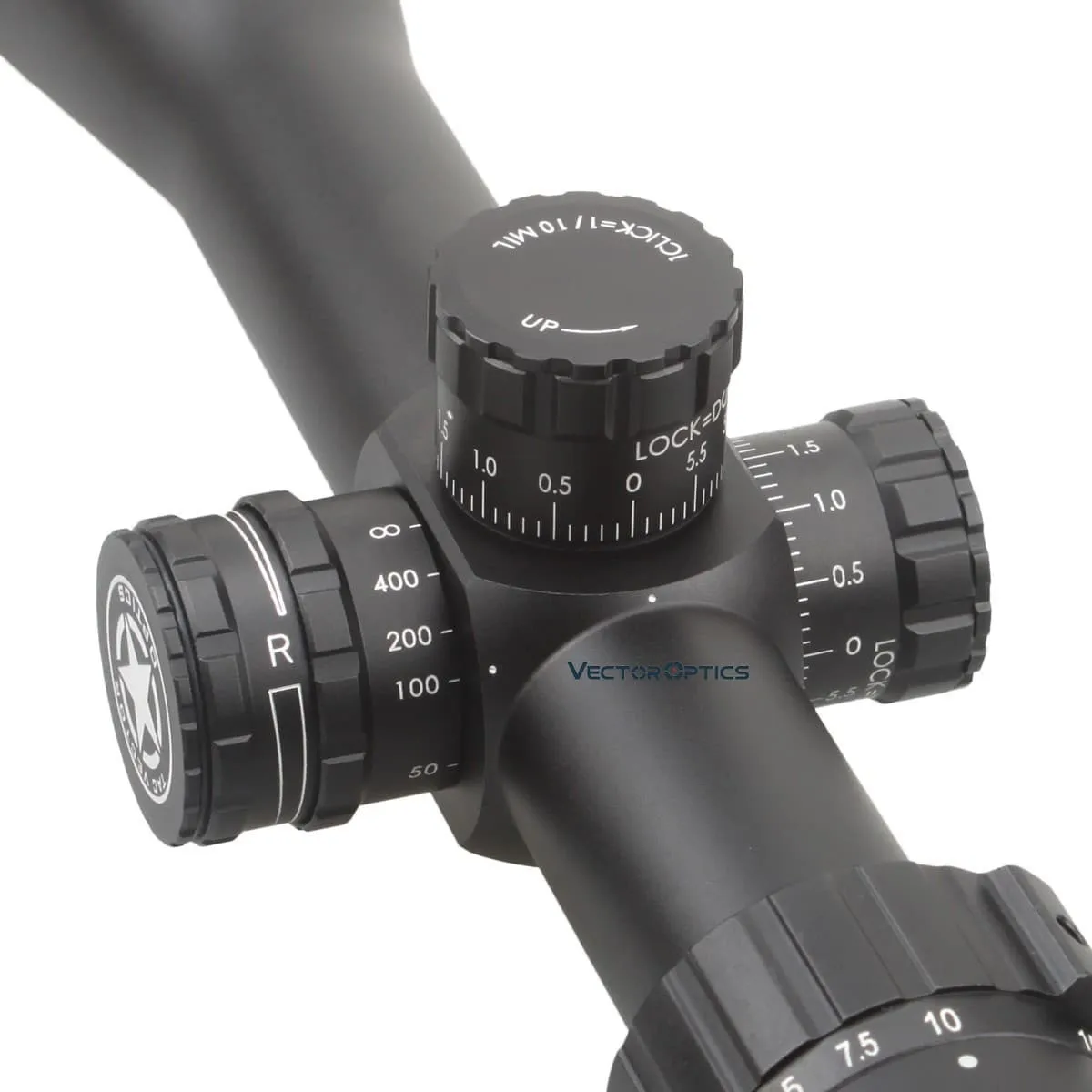 Vector Optics Paragon 5-25x56 Tactical 1/10 MIL Riflescope Sight with High Quality German Glass Reticle Honeycomb Sunshade Lock