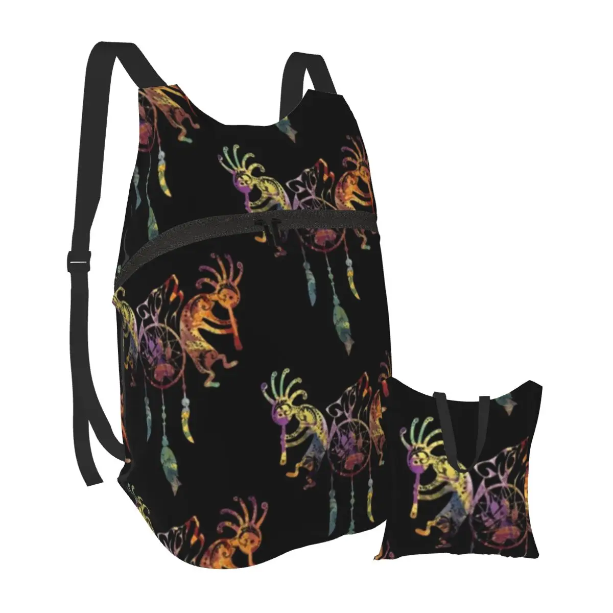 

Wolf Backpacks Print Elegant folding Backpack Fitness Teenage Bags