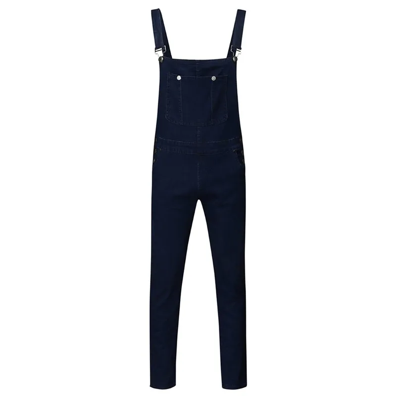 Мужские повседневные джинсы джинсовый комбинезон на бретелях свободный
