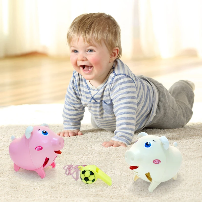 

Electric pig whistling pig toy Early Education For Intelligence Sound Induction Sound-Controlled Cartoon Pig toys Christmas Gift