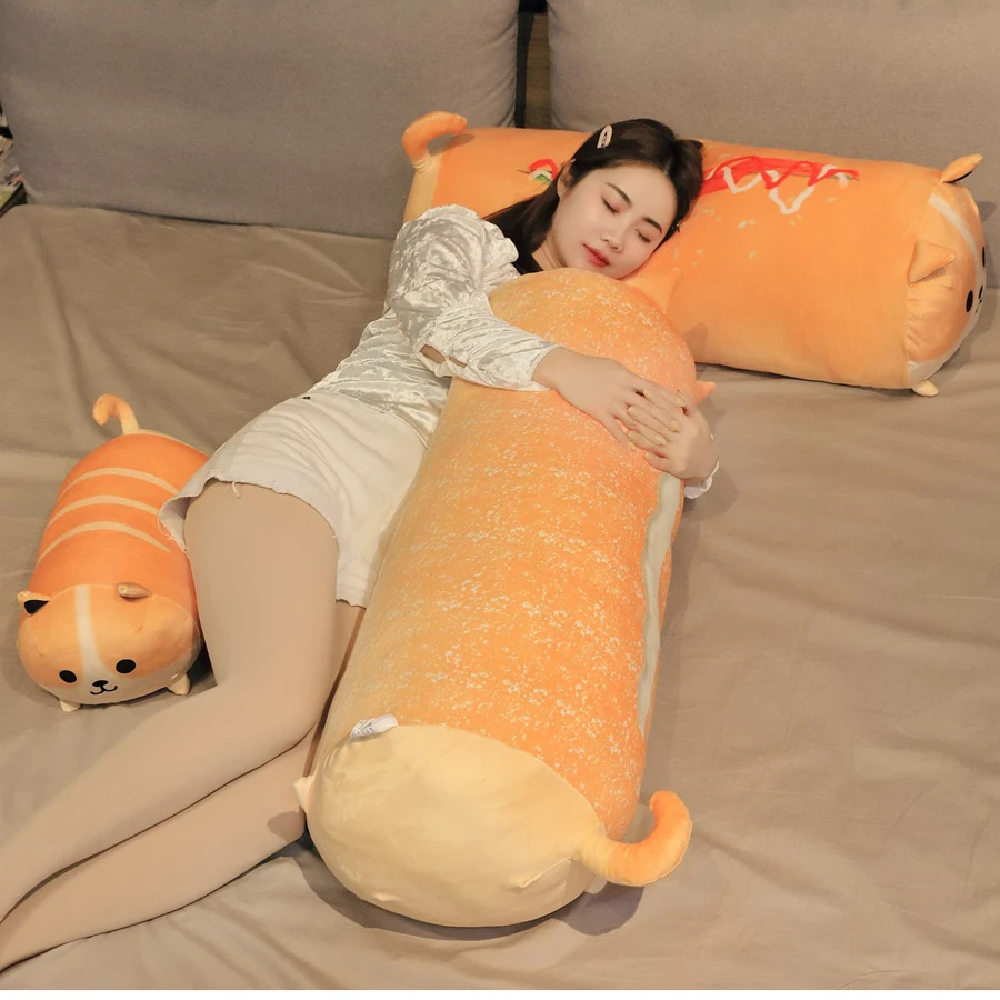 

Cute Large Fat Bread Dog Plush Toy Doll Girl Room Pillow Cushion Children Toys Home Decoration Gifts Cheap Toys