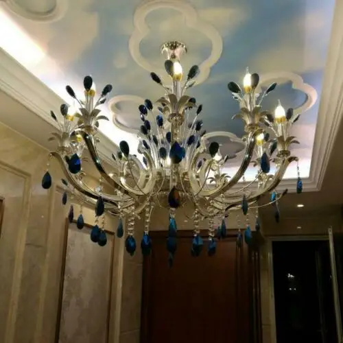 

Luxury 6-Light Zinc Alloy Boby Crystal Ceiling Lamp Chandelier Pendant Lighting