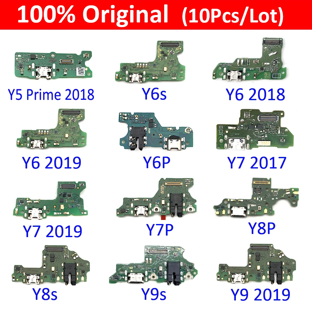 

10Pcs USB Charger Dock Connector Charging Port Flex Cable For Huawei Y5 Y6 Y7 Y9 Prime 2017 2018 2019 Y6s Y6P Y7P Y8s Y8P Y9s