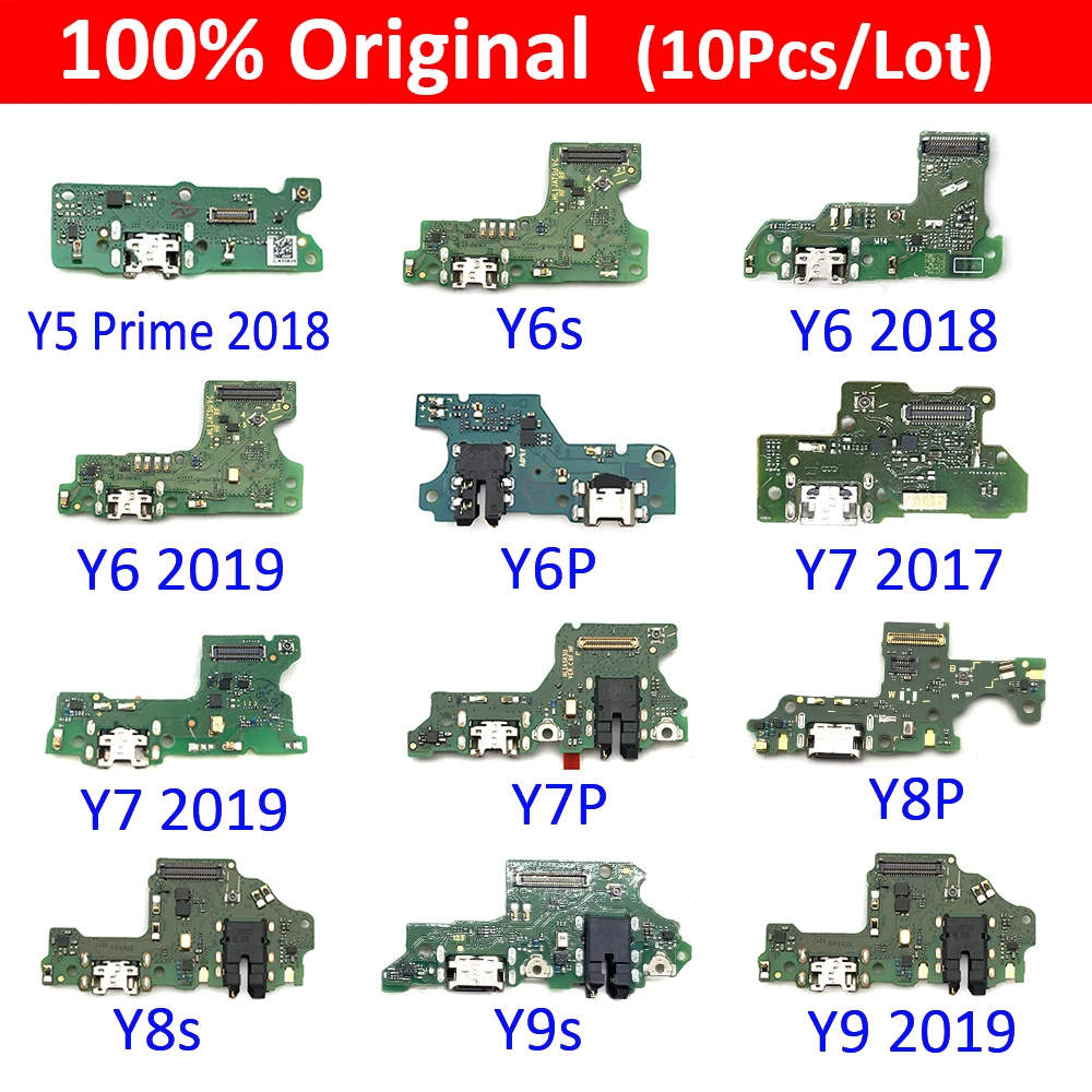 

10 штук в наборе USB зарядное устройство для подключения док-порт с гибким кабелем для зарядного устройства для Huawei Y5 Y6 Y7 Y9 Prime 2017 2018 2019 Y6s Y6P Y7P Y8s ...
