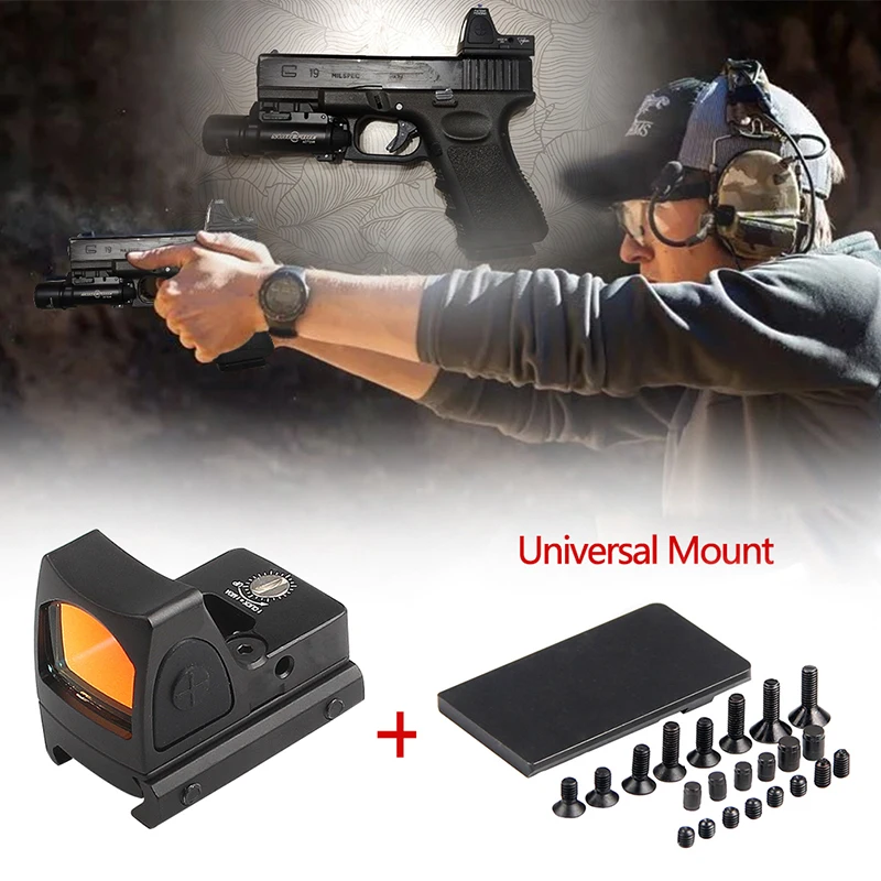 Коллиматорный прицел с красной точкой оптический универсальным креплением для