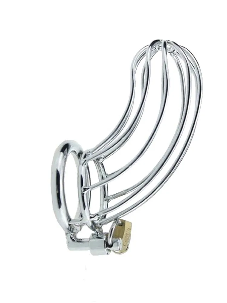 Кудрявые стальные Мужские клетки для пениса блокирующее устройство верности CBT