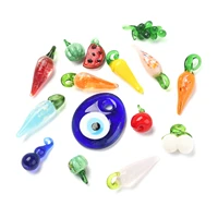 1 pack fruit lampwork glass beads vegetable loose spacer beads for diy beading bracelet earrings jewelry making random mixed