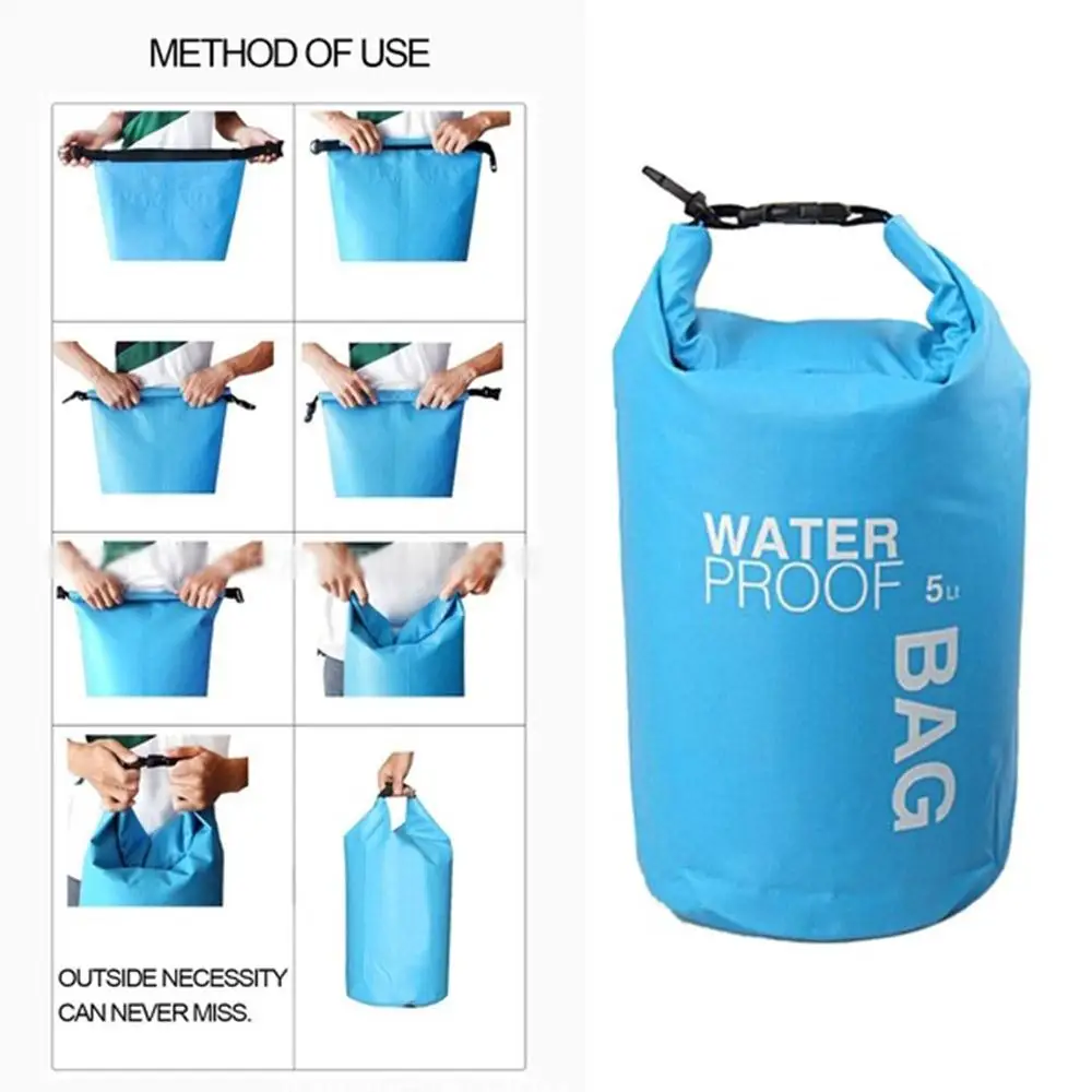 

Practical 3 Color Waterproof Fabric Sealed Bag Swimming Equipment Swimming Bags Drifting Bag Outdoor Sport Waterproof Dry Bag