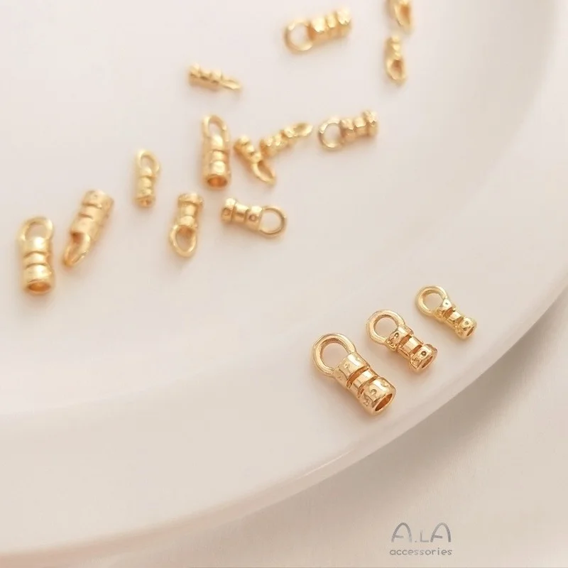 10 шт./партия Универсальный обрезается Кнопка 14K золотой цепочкой и пряжкой