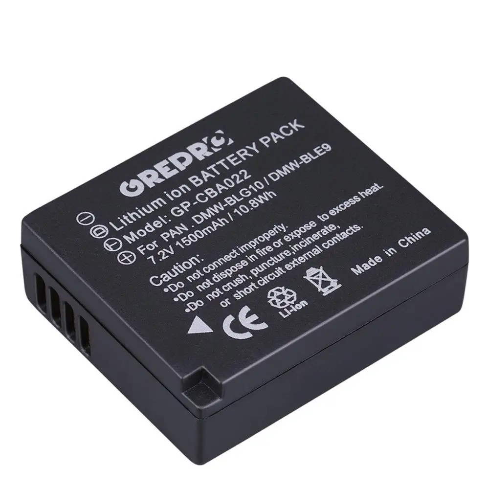 

1500mAh DMW-BLG10 DMW-BLE9 DMW BLG10 BLE9 Battery for Panasonic LUMIX GF5 GF6 GX7 LX100 GX80 GX85, DMW-BLE9 BLG10 BLG10E BLG10PP