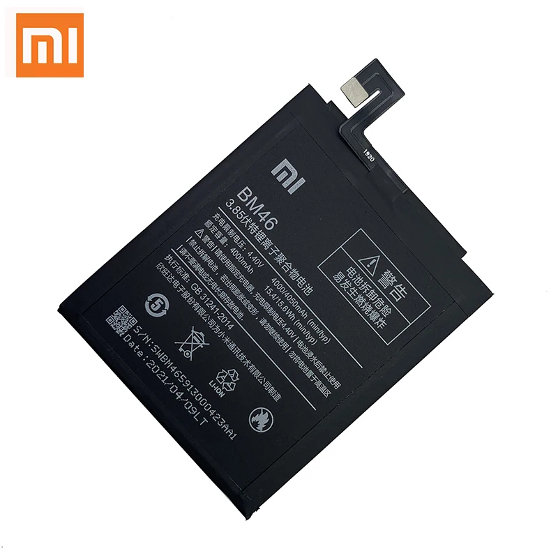 100% Оригинальный аккумулятор реальной емкости 4050 мАч Φ BM46 для Xiaomi Redmi Note 3 Note3 Pro/Prime
