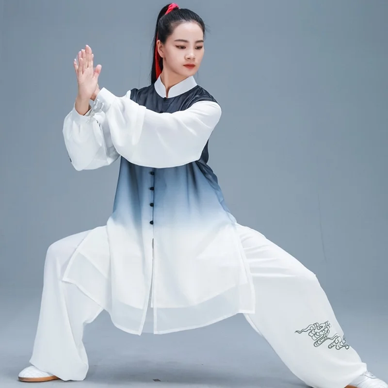 Женские костюмы кунг-фу одежда для ловли рыбы кои тайчи Китайская традиционная