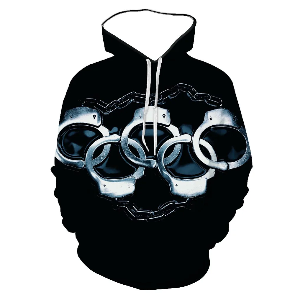 

2021 A Serial Of Handcuffs For Men's Hoodie Men Clothing Hoodie With Long Sleeve The Streets Of Leisure Autumn 3D Printed Hoodie