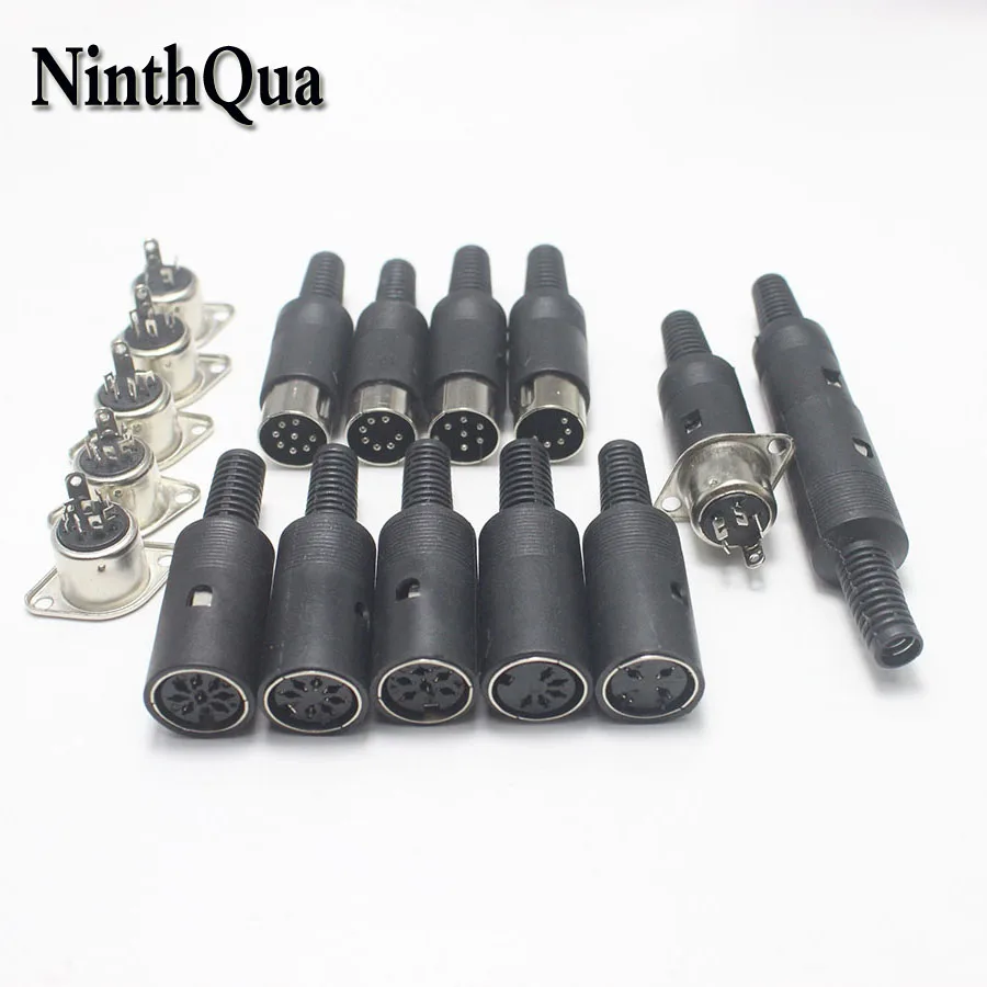 

100 шт. Штекерный/гнездовой разъем DIN 3P 4P 5P 6P 7P 8P шасси кабельный кронштейн с пластиковой ручкой