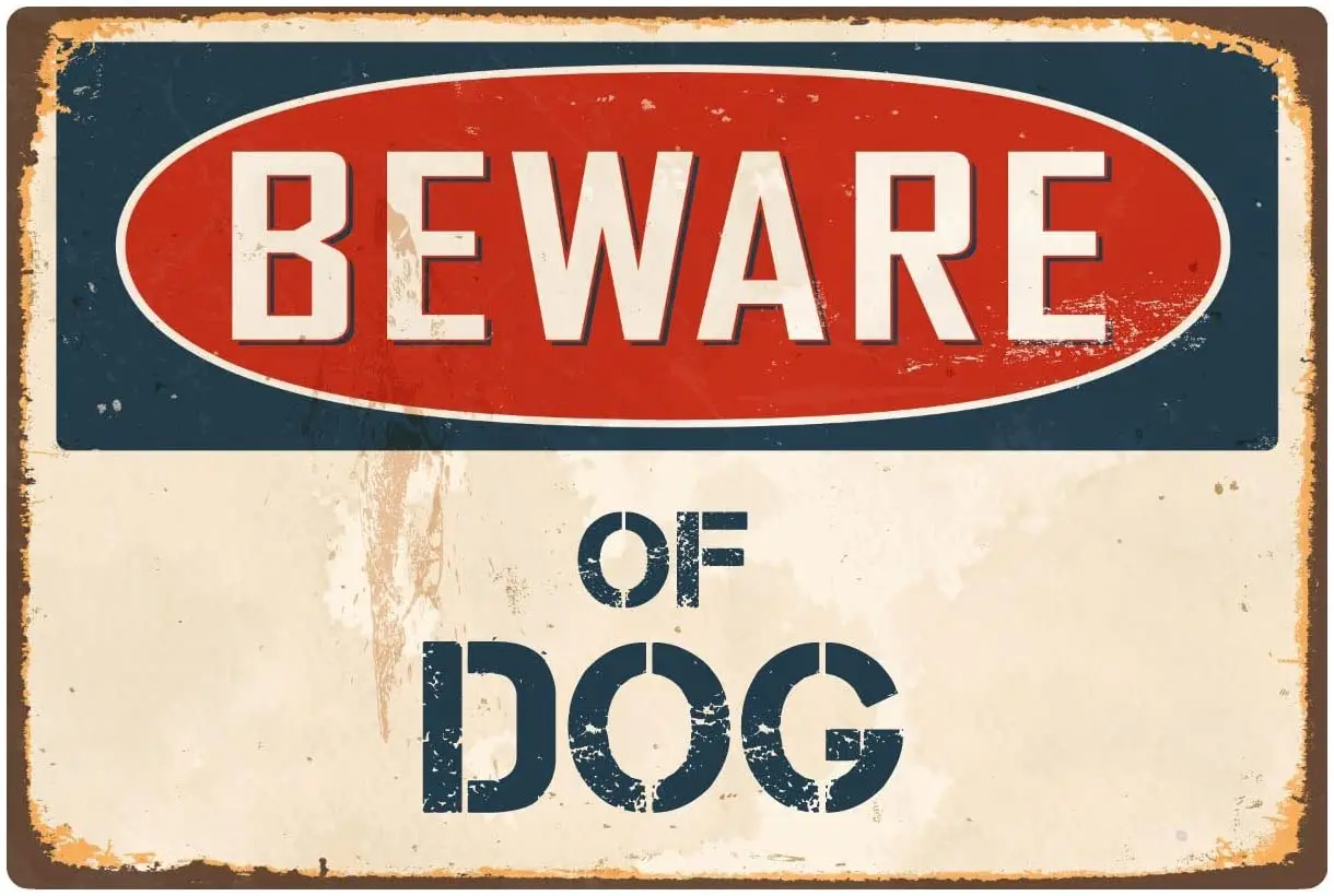 

StickerPirate Beware of Dog 1 8 x 12 Vintage Aluminum Retro Metal Sign VS139