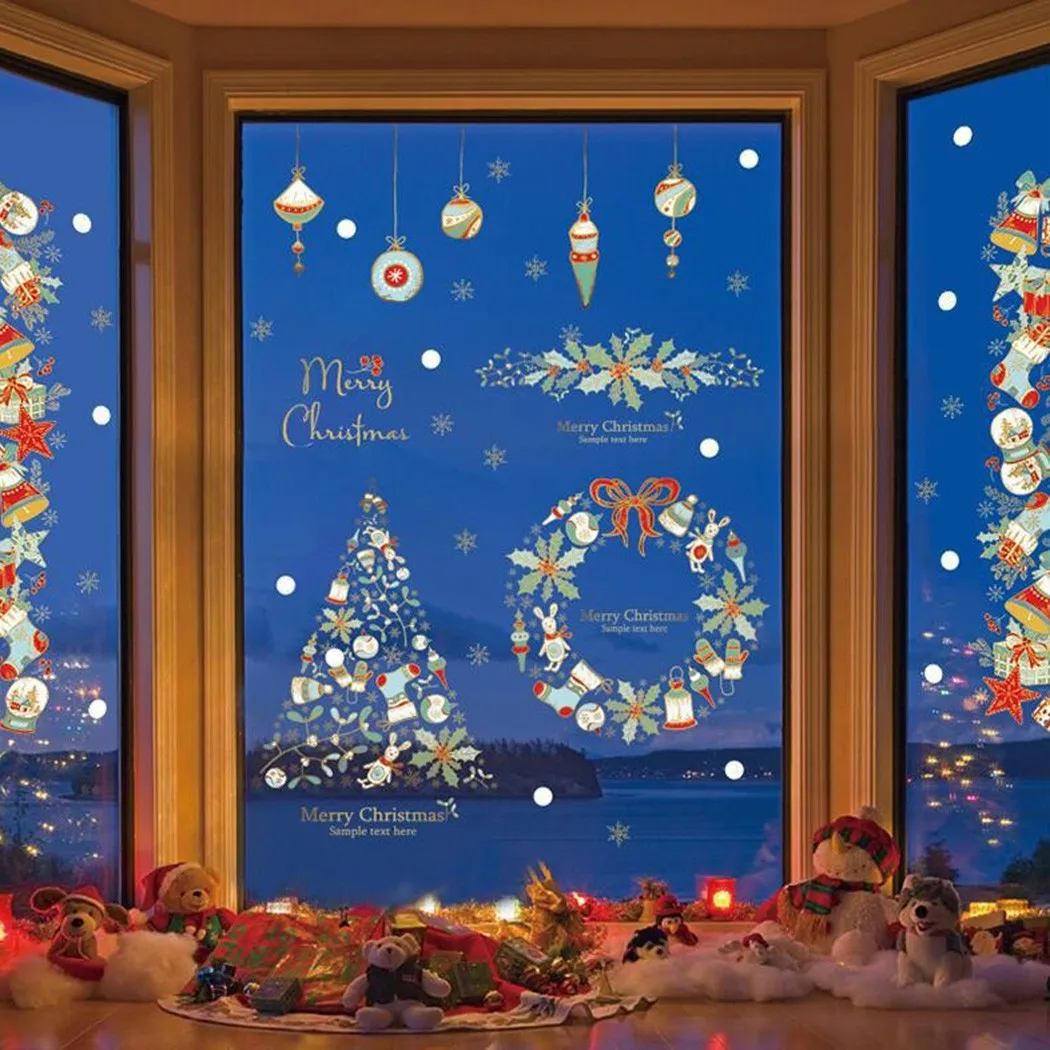 

2021 Wall Sticker 60*90cm Adhesive-free Christmas Christmas Decorations PVC