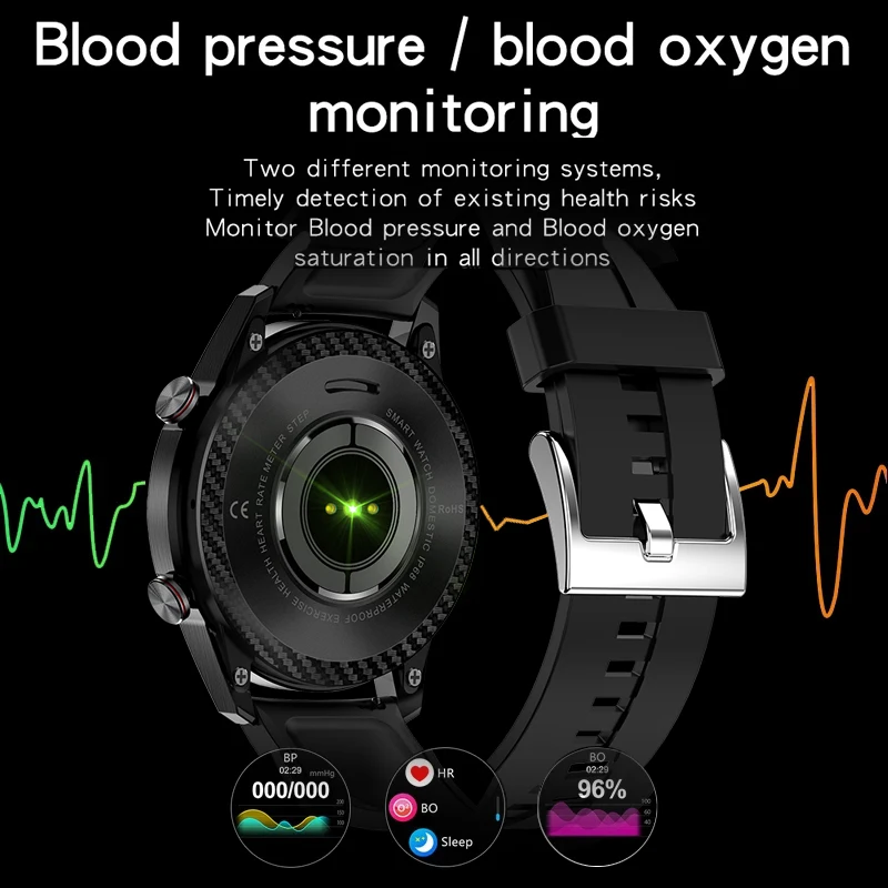 

2021 New Fashion Smartwatch Bluetooth Call Sport Men's Watch Heart Rate Monitoring Music Control Waxury Smart Watch for men+Gift