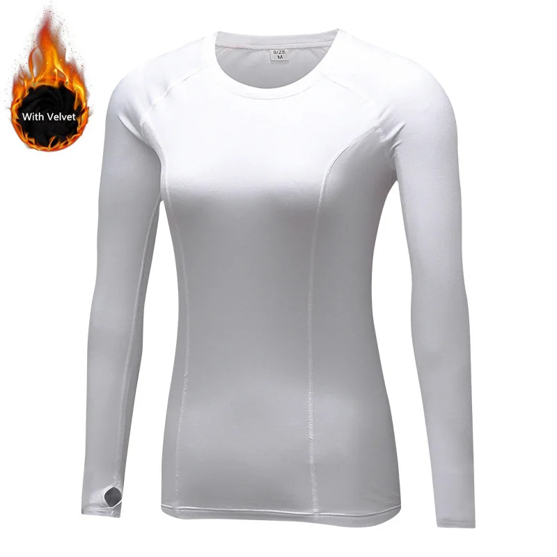 Женское термобелье с круглым вырезом Fanceey зеленая утепленная компрессионная