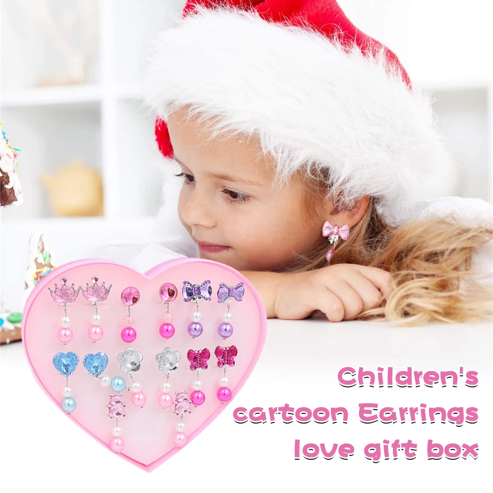 Детские клипсы для ушей в Корейском стиле украшения девочек с мультяшными