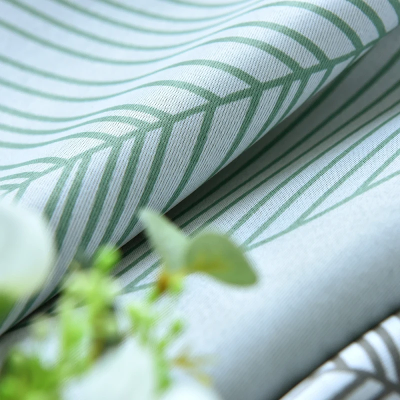 Занавеска с листьями бежевая Затемняющая занавеска для гостиной серая