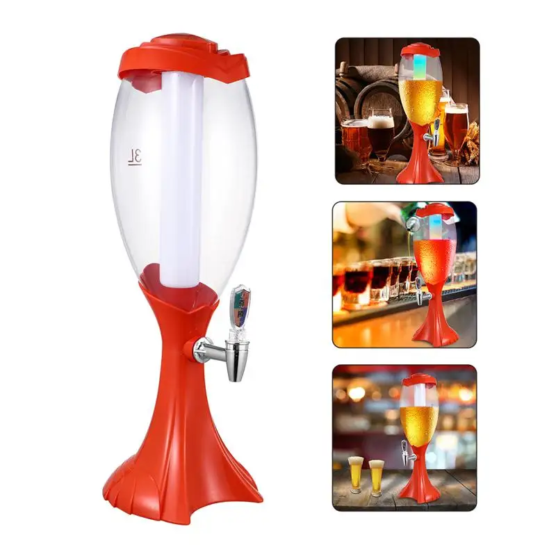 

Настольная пивная башня, Диспенсер, портативный диспенсер для напитков, 3 л, 1 шт.