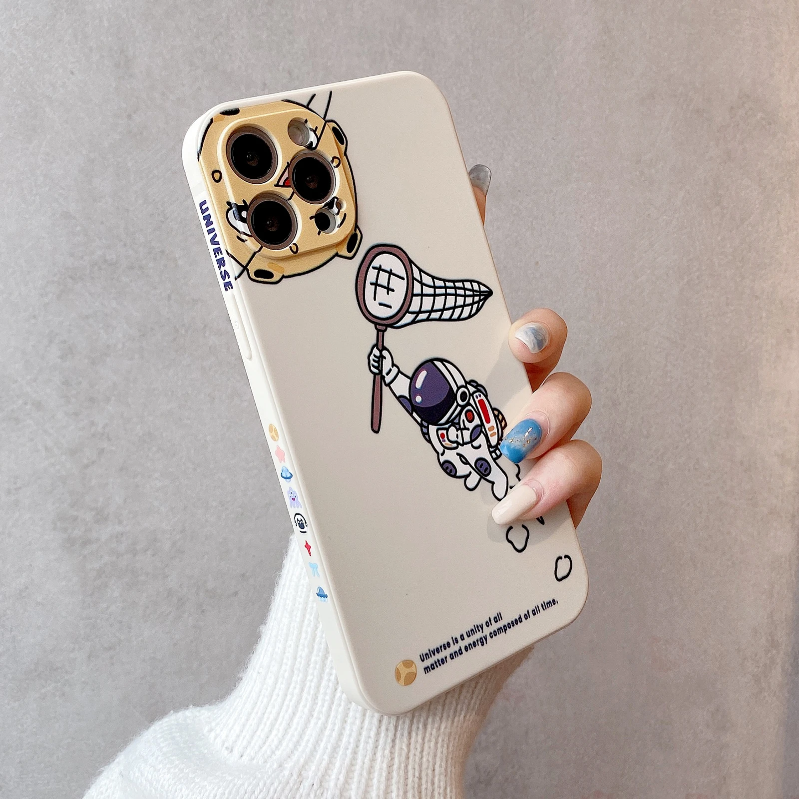 Чехол для iPhone 13 Pro Max чехол телефона с милым астронавтом планетой 11 12 XS XR X 8 7 Plus из