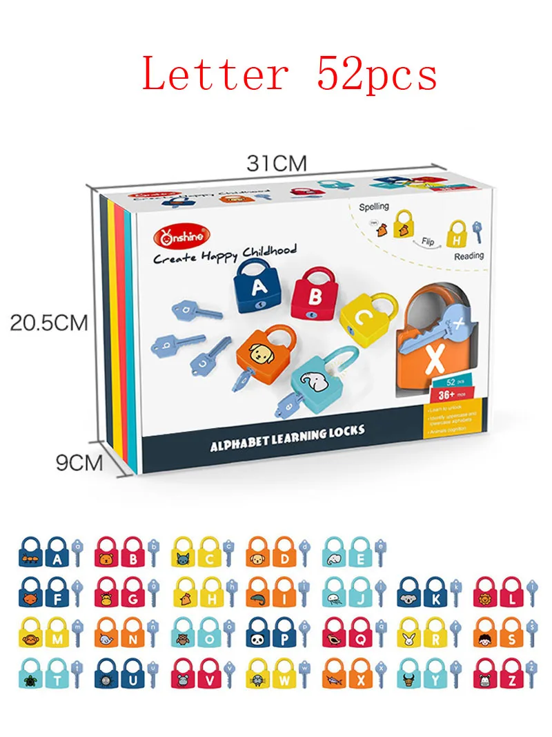 

Digital Letter Montessori Tray Locks Set Educational Sensory Toys For Children Montessori Preschool Sensorial Materials Juguetes