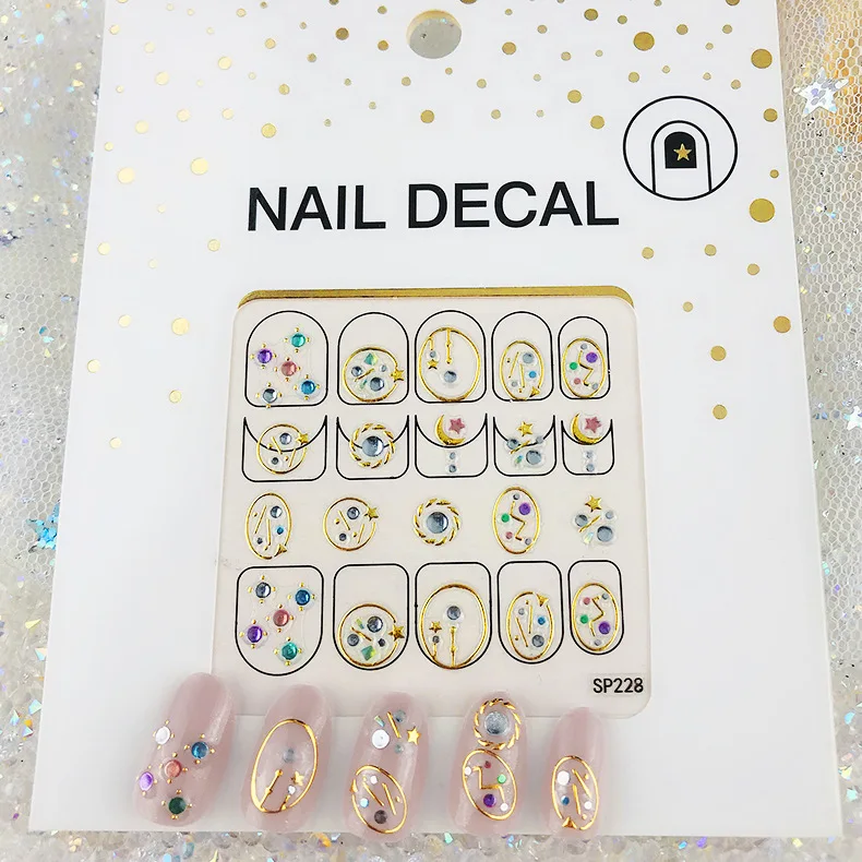 1 лист блестящих 3D наклеек Стразы для дизайна ногтей модные цветочные кружева