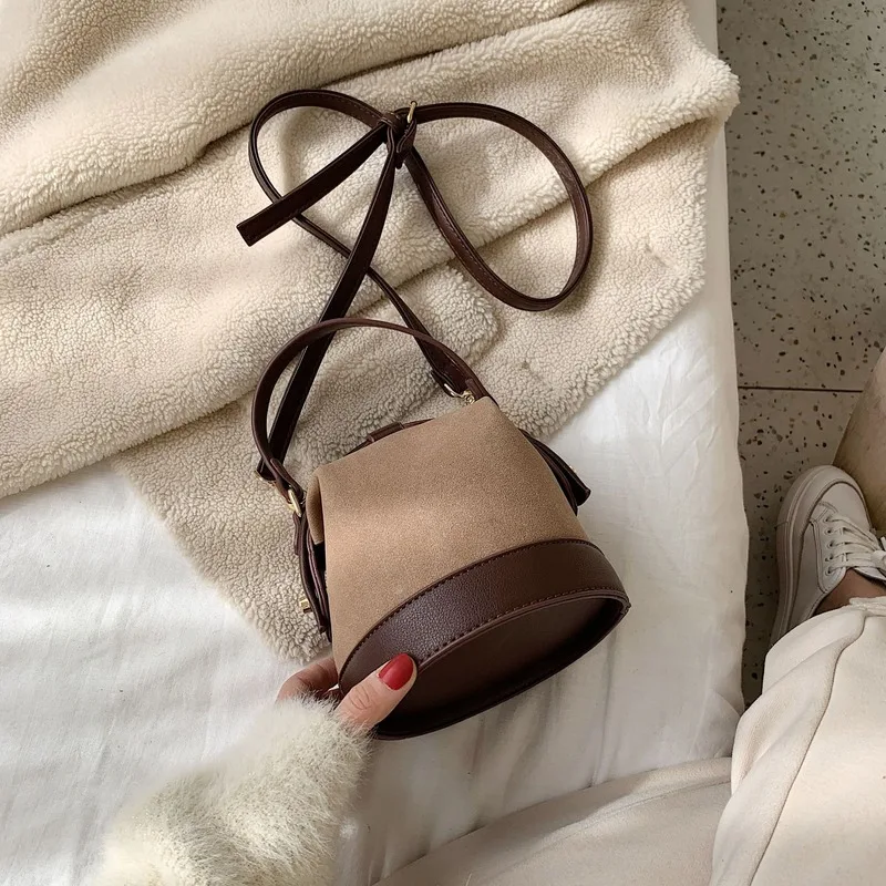 

Bucket Bag Female 2020 Autumn and Winter New Korean Fashion Shoulder Bag Simple Western Style Shoulder Bag
