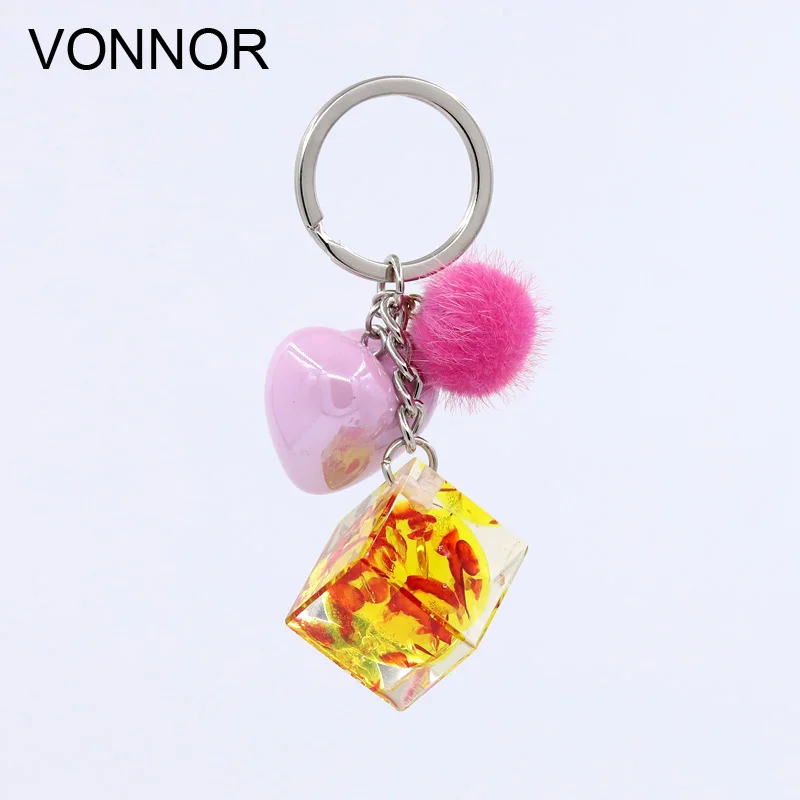 2 шт. Модные женские аксессуары для сумочки брелок из смолы квадратный кулон в