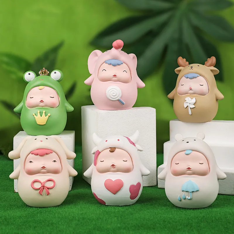 

Lovely Blind Box Toys Baby Jungle Series Mysterious Box Kawaii Table Decor Table Decor Gift Style Random