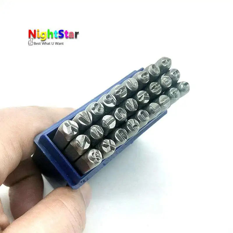 27 шт 4 мм 6 DIY штампы цифровой Пробивной набор ABC стальной металлический чехол для