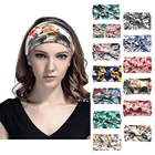 Женский головной убор стрейч 2020 аксессуары для волос в виде тюрбана головной убор для йоги бега бандаж резинки для волос, резинки широкий головной убор