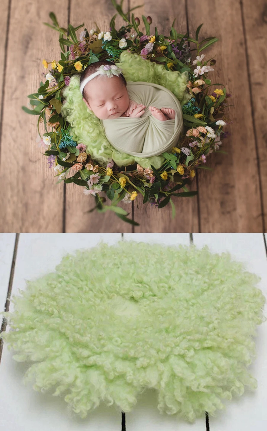 Кудрявый валяный слой шерсти детская фотография Реквизит шерстяное детское