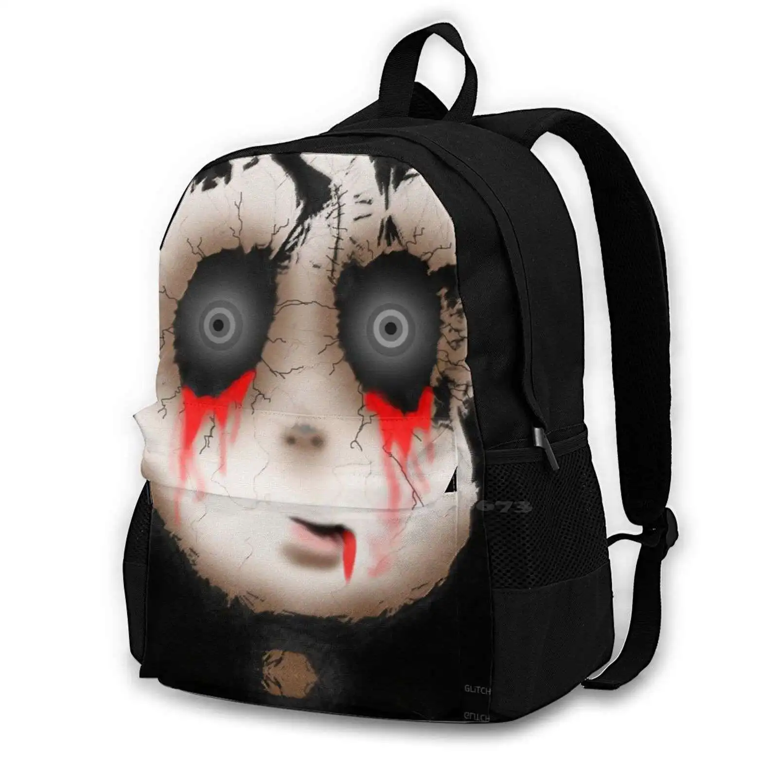 

Purity 3D Print Design Backpack Casual Bag Girls Creepy Spooky Cry Tears Blood Pure Dead Living Young Soul Haunted Mansion New
