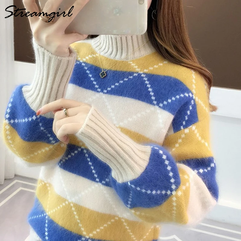 Warm Sweater Women Winter Clothes Knit Pullover Sweaters Female Turtle Neck For Jumper Ladies | Женская одежда