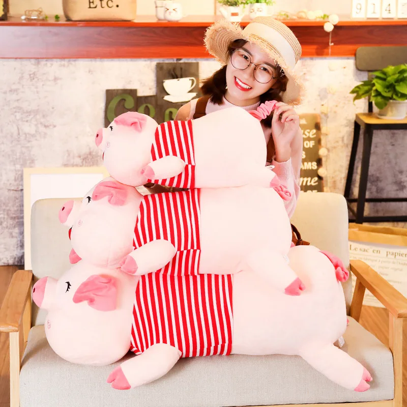 

1pc Cute Soft Down Cotton Pink Pig Plush Toy Stuffed Animal Lovely Pig Doll Baby Software Pillow Kawaii Gift for Girlfriend Kids