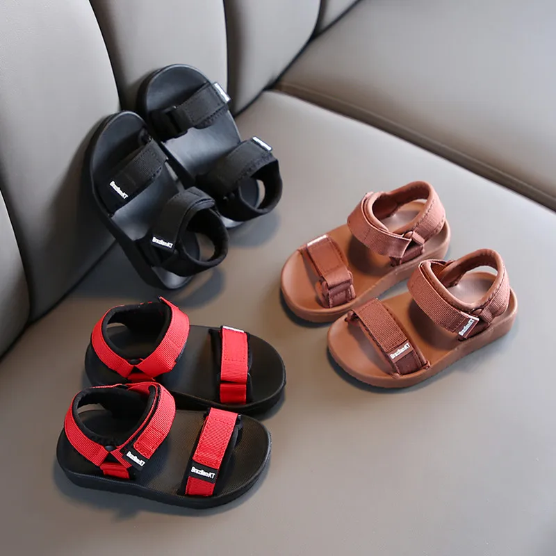 

New Summer Boys And Girls Canvas Sandals Lightweight And Concise Children's Slippers Breathable And Non-slip