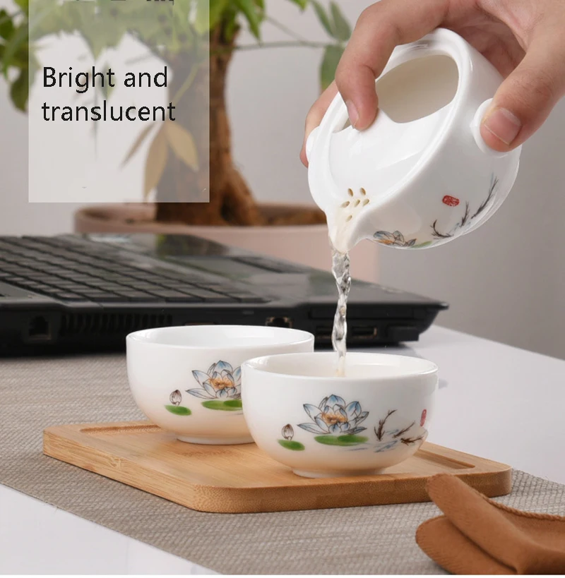 Керамические чайники gaiwan чайники Китайский чайный набор для путешествия с сумкой для путешествий