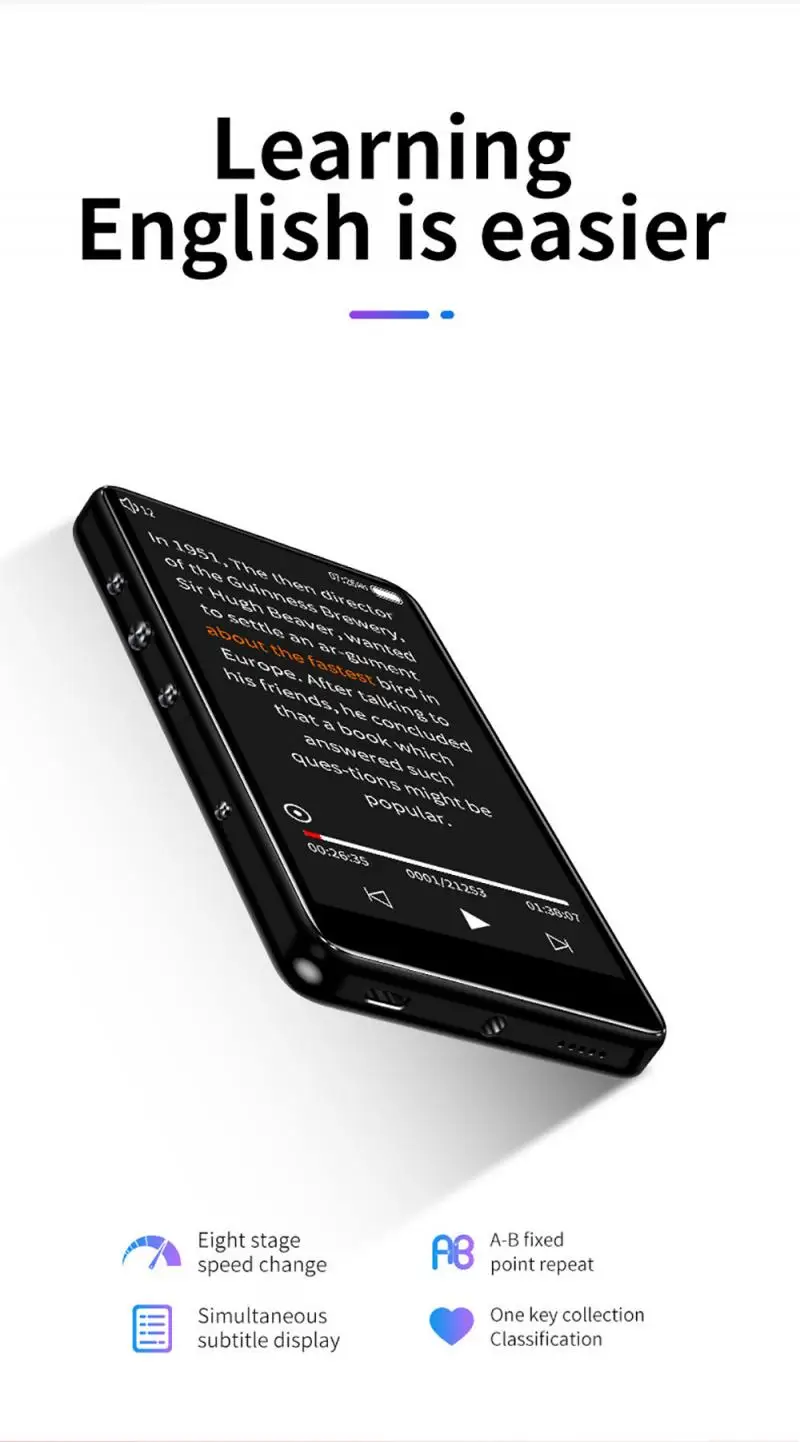 Полноэкранный MP3 MP4 словарь IQQ Студенческая версия тонкий сенсорный экран