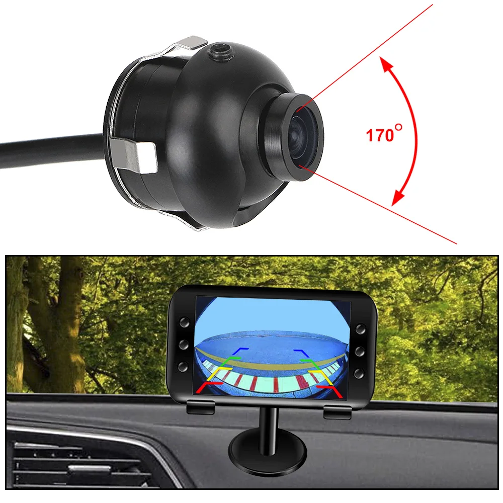 

Широкоугольная Автомобильная камера заднего вида «рыбий глаз» с функцией ночного видения