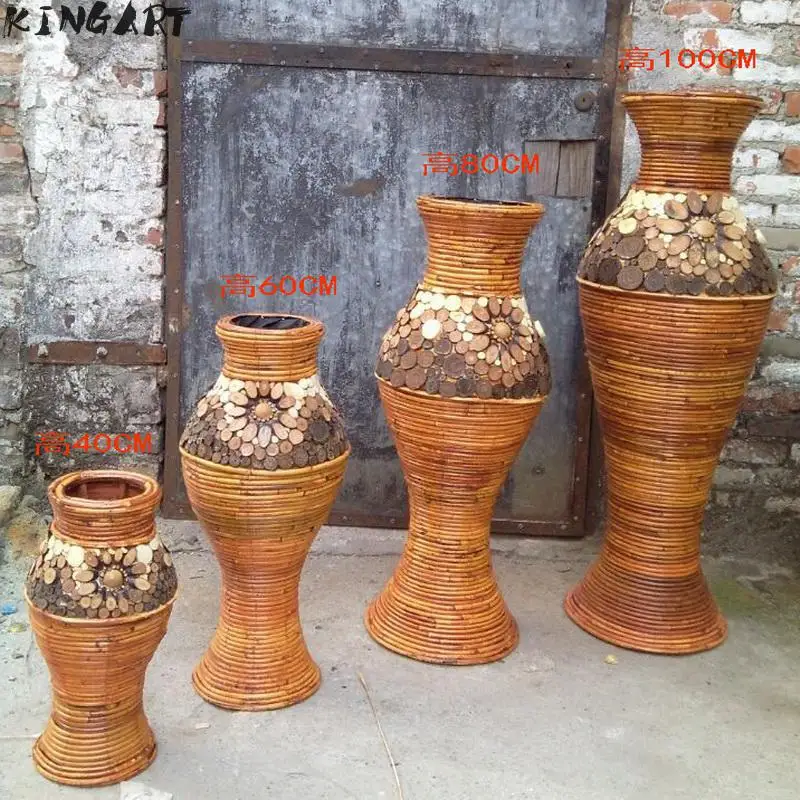 Китайская напольная ваза в стиле ретро Настольная Ваза для балкона окна гостиной