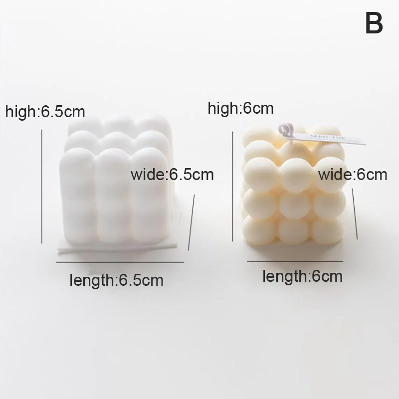 3D форма для кубической свечи сделай сам круглая Силиконовая изготовленные